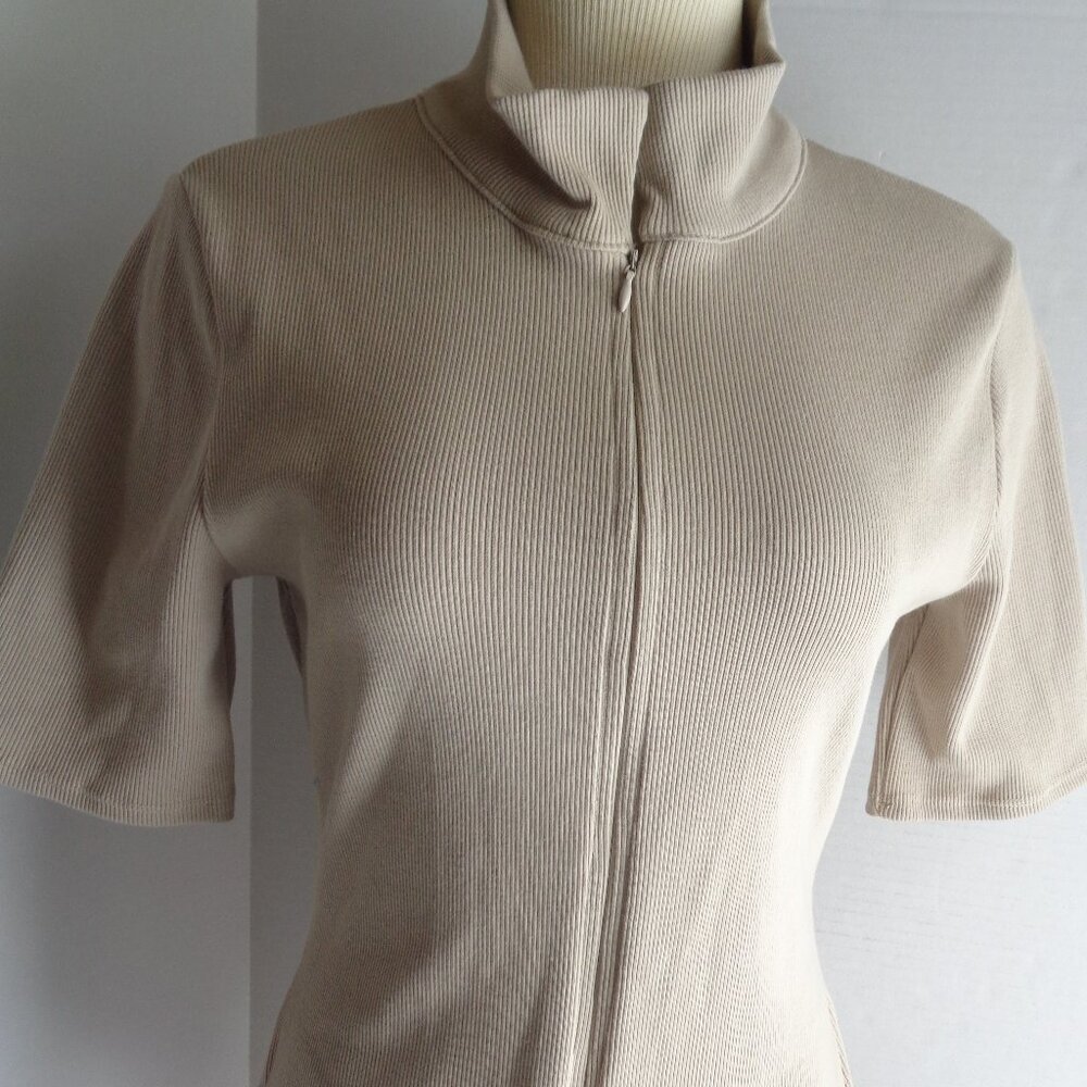 FASHION NOVA Tan Beige Ribbed Short Sleeve Bodysuit Size 2X NEW NWOT (Z)